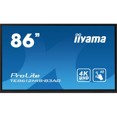 Écran interactif iiyama TE8612MIS-B3AG 86" VA LED 4K /VGA, 3xHDMI, USB-C/ iiware10, Android11, WiFi6, Lan, DMS, 24/7, 7h