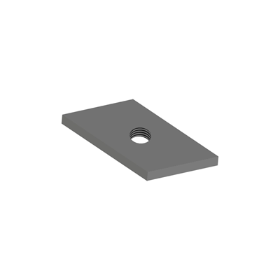 Ecrou renforcé, galvanisé, épaisseur 3mm, largeur 43mm