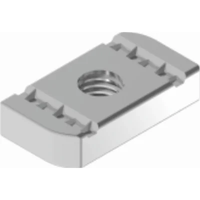 Ecrou rhombique zingué, filetage 6mm, épaisseur 6mm, longueur 35mm
