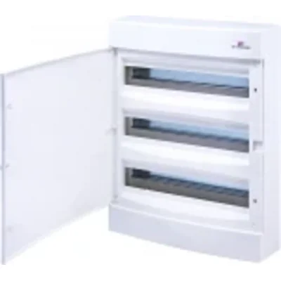 ECT 3x18PO-s Alloggiamento per montaggio a superficie, 3 file da 18 moduli, sportelli bianchi