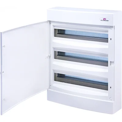 ECT 3x18PO-s Surface-mounted housing 3 rows of 18 modules, white doors