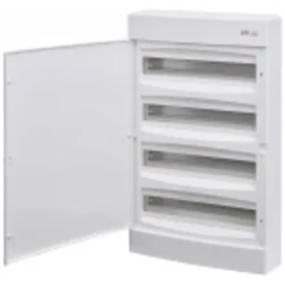 ECT 4x18PO-s Alloggiamento per montaggio a superficie, 4 file da 18 moduli, sportelli bianchi