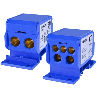 EDBM-2/N Blocco di distribuzione 160A (2x4-50mm2/2x4-35mm2+3x2.5-25mm2) blu