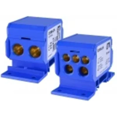 EDBM-2/N Blocco di distribuzione 160A (2x4-50mm2/2x4-35mm2+3x2.5-25mm2) blu