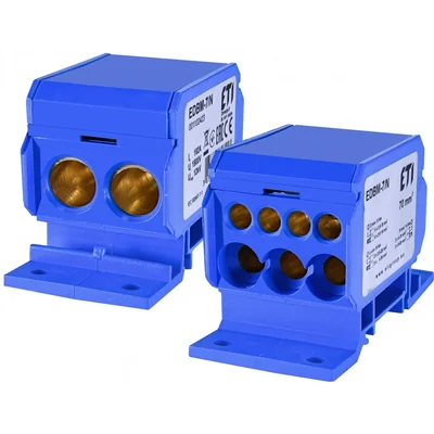 EDBM-7/N Distribuční blok 192A (2x4-70mm2/3x2,5-25mm2+4x2,5-16mm2) modrý