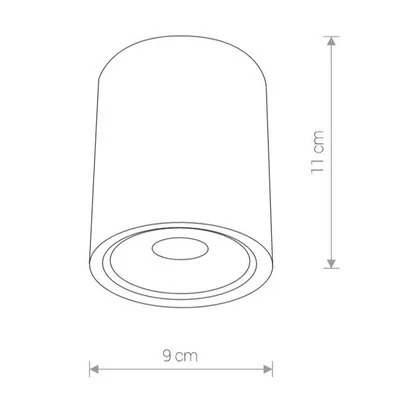 EDESA LED M Lámpara de superficie para exterior, negro