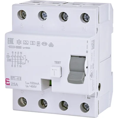 EFI-4 A S 25/0.1 Wyłącznik różnicowoprądowy - selektywny