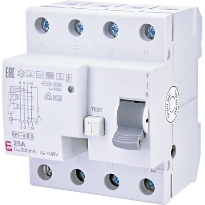 EFI-4 B S 25/0.3 Interruptor diferencial tipo B, selectivo