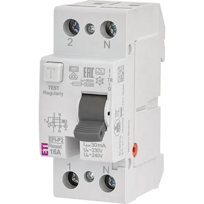 EFI-P2R A 16/0.03 Differential circuit breaker - with reset function