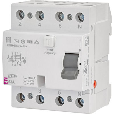 EFI-P4 AC 63/0.03 4-pole residual current circuit breaker