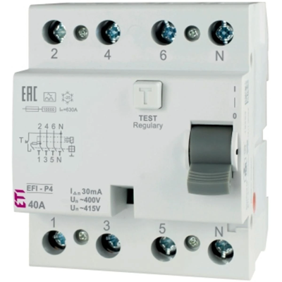 EFI-P4 AC 63/0.03 4-pole residual current circuit breaker