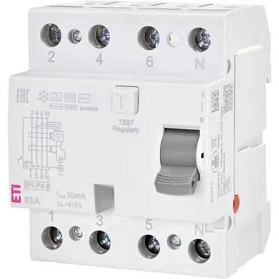 EFI-P4 B 63/0,03 Typ B Differenzialschutzschalter