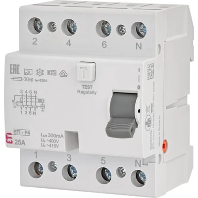 EFI6-P4 A 16/0,03 Diferenciální jistič - 6 kA