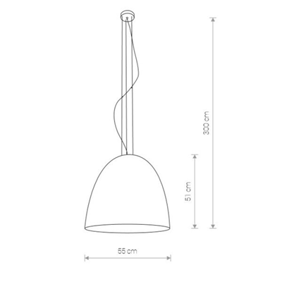 EGG L Suspension blanche et dorée