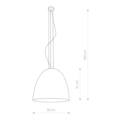 EGG L White and gold pendant lamp