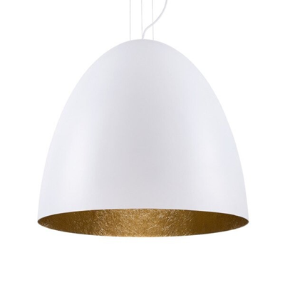 EGG L White and gold pendant lamp