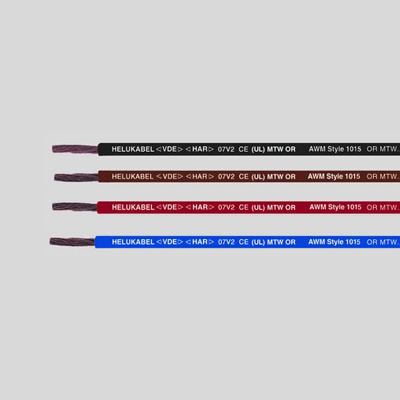 Einadriges Kabel H07V2-K 1x2,5 weiß-blau