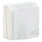 Einbau-Platinensteckdose DESIGN-Serie 16A 2P+E 230V 50/60Hz 6h IP44 (Flansch 90X90, Schraubenabstand 60X60), vernickelte Kontakte