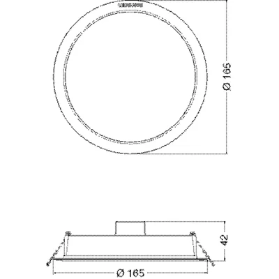 Einbauleuchte IP44 DN 165 13W 840 WT