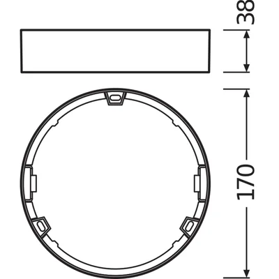 Einbauleuchte mit schlankem Rahmen DN155 WT