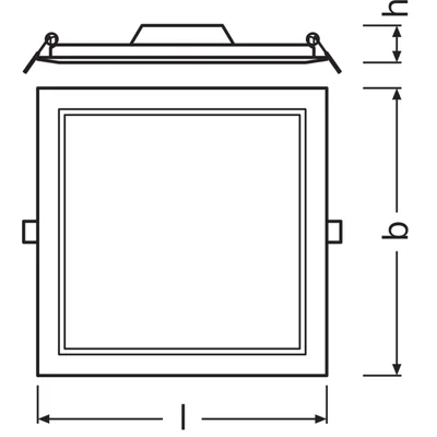 Einbauleuchte Slim Square 210 18W 4000K WT IP20