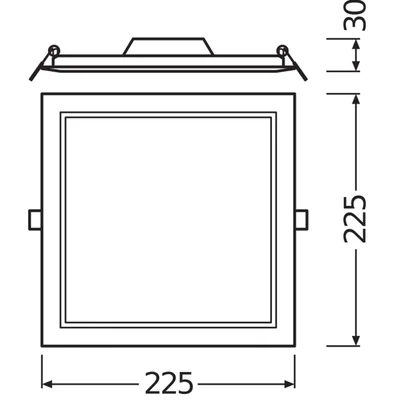 Einbauleuchte Slim Square 210 18W 4000K WT IP20