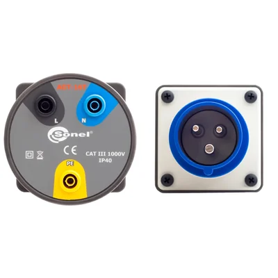 Einphasiger Industrie-Steckdosenadapter 16A AGT-16T 3 Kontakte