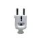 Einphasiger Kunststoffstecker 10/16A IP20 2P+Z Typ „Uni-Schuko“ weiß