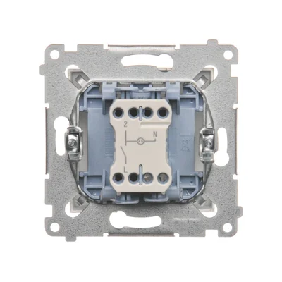 Einpoliger Schalter mit LED-Aktivierungssignalisierung (Modul) 10A 250V Gold-Schnellanschlüsse (metallisch)