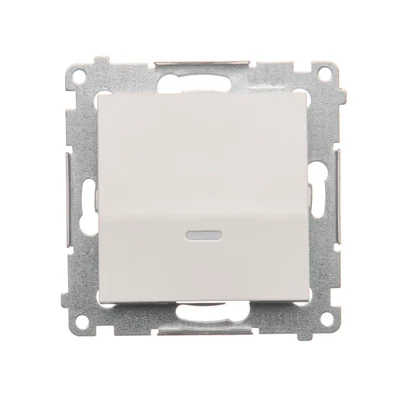 Einpoliger Schalter mit LED-Hintergrundbeleuchtung (Modul) 230V, weiß