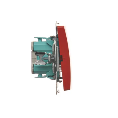 Einpoliger Schalter (Modul) 10A 250V rote Schraubklemmen