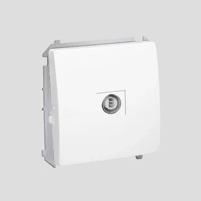 Einseitige Antennenbuchse, weiß