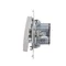 Einzel-NO-Taste mit LED-Hintergrundbeleuchtung ohne Piktogramm (Modul) 16A 250V Schraubklemmen silber (metallic)