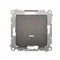 Einzel-Schließer-Taste mit LED-Hintergrundbeleuchtung ohne Piktogramm (Modul) 230 V, mattbraun metallic