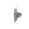 Einzelne Computersteckdose RJ45 Kategorie 6 mit Staubschutzabdeckung (Modul) Silber (Metallic)