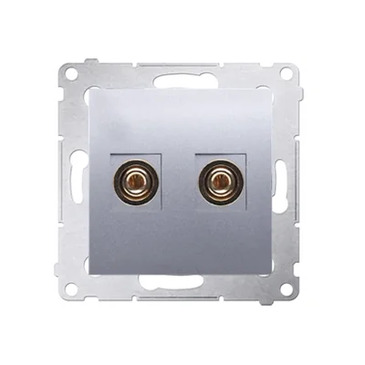 Einzelne Lautsprecherbuchse (Modul) silbermetallic