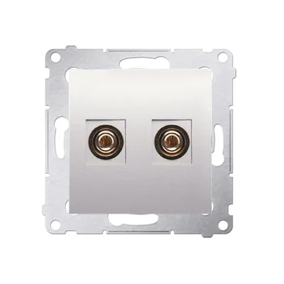 Einzelne Lautsprechersteckdose (Modul) creme