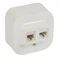 Einzelne RJ11 + RJ45-Buchse, weiß