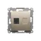 Einzelne RJ12-Telefonbuchse (Modul) Gold (metallisch)