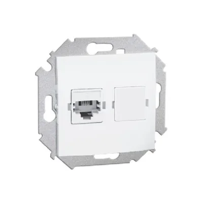 Einzelne RJ12-Telefonbuchse (Modul) weiß
