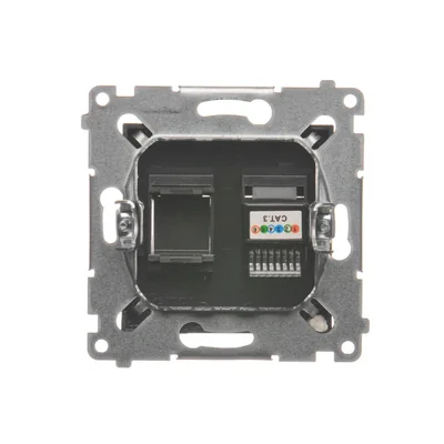 Einzelne RJ12-Telefondose (Modul) anthrazit (metallic)