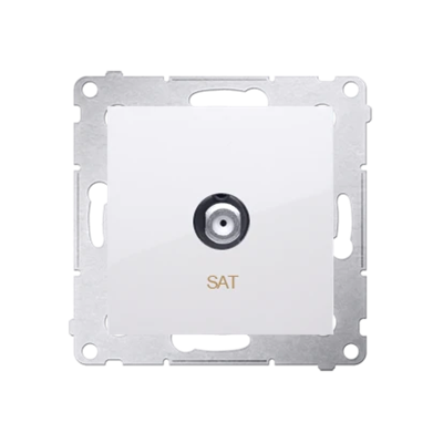 Einzelne SAT-Antennensteckdose (Modul) weiß
