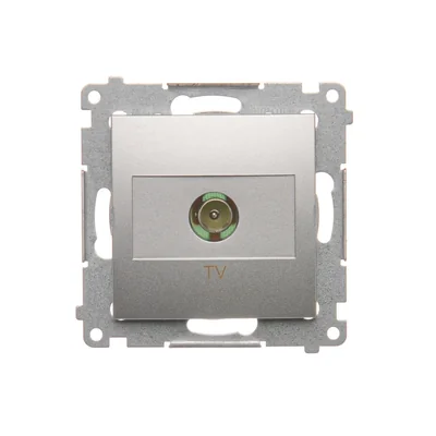 Einzelne TV-Antennenbuchse (Modul) silber (metallic)