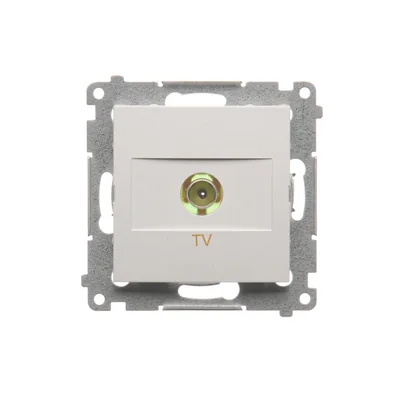 Einzelne TV-Antennensteckdose (Modul) weiß
