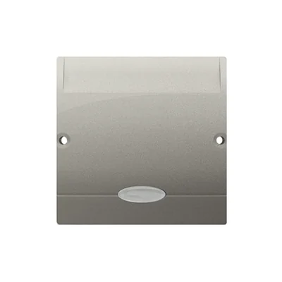 Einzelner Hotelschalter mit Hintergrundbeleuchtung, 10 A, metallic satiniert