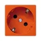 Einzelsteckdose K45 SCHUKO 16A 250V orange