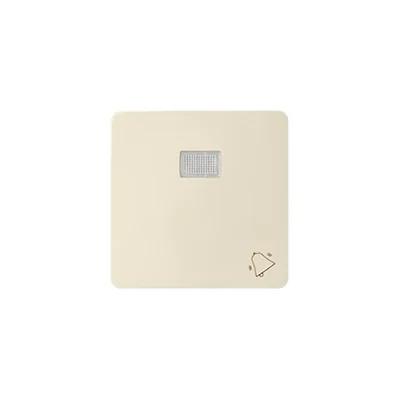 Einzeltaster-Klingel zum Beleuchten, beige