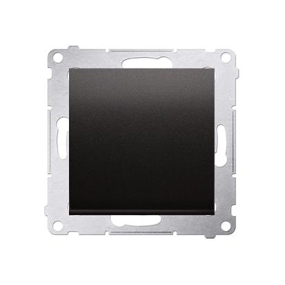 Einzeltaster mit LED-Hintergrundbeleuchtung ohne Piktogramm (Modul) 10A 250V Schnellanschlüsse anthrazit (metallic)