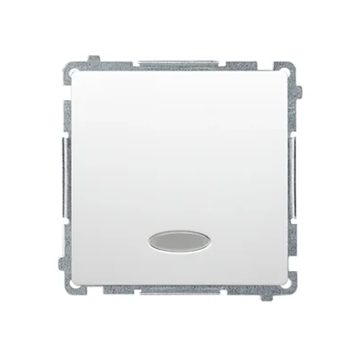 Einzeltaster ohne Piktogramm mit Hintergrundbeleuchtung (Modul) 10A 250V Schraubklemmen weiß