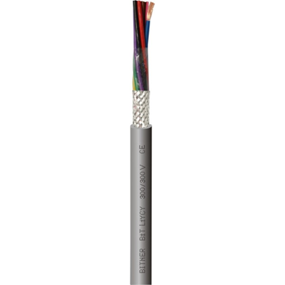 Ekranowany kabel sterowniczy giętkie żyły kolorowe LiYCY 300/300V 10x0,5